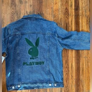 Playboy Jean/Denim Green Embroidered Jacket